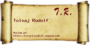Tolvaj Rudolf névjegykártya
