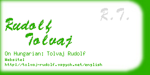 rudolf tolvaj business card